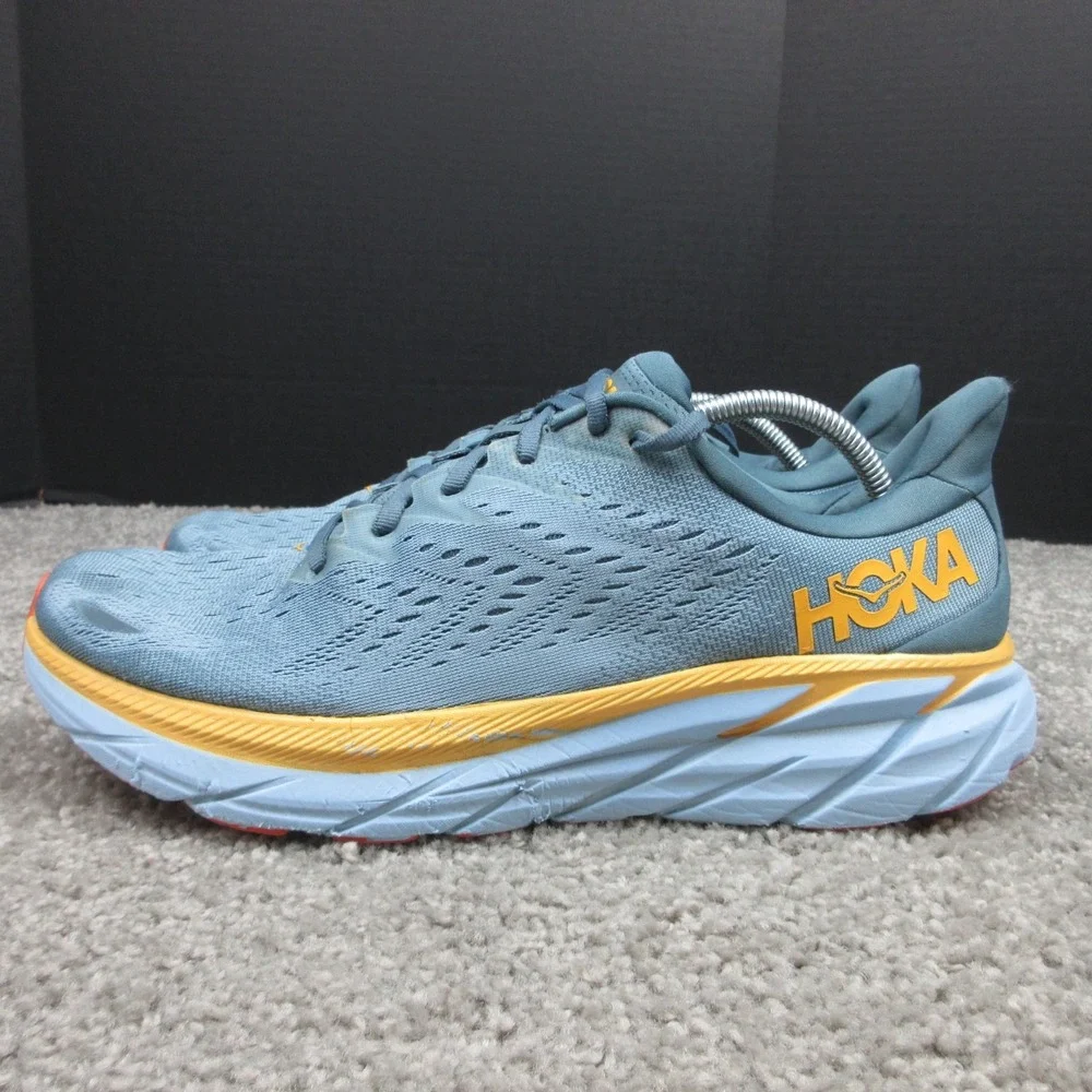 Hoka One One Sneakers Mens Size 12.5 D US Blue Clifton 8 Running Shoes Trainers